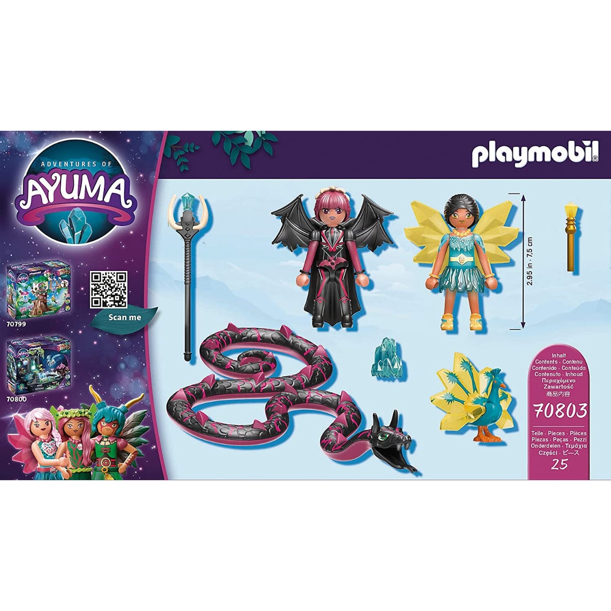 Playmobil Adventures of Ayuma Crystal & Bat Fairy with Soul Animal Playset Unisex, 8-10 Years
