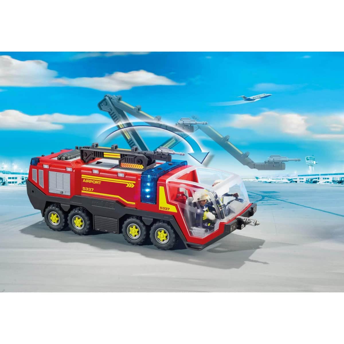 Playmobil City Action Airport Fire Engine Playset Unisex, 5-7 Years