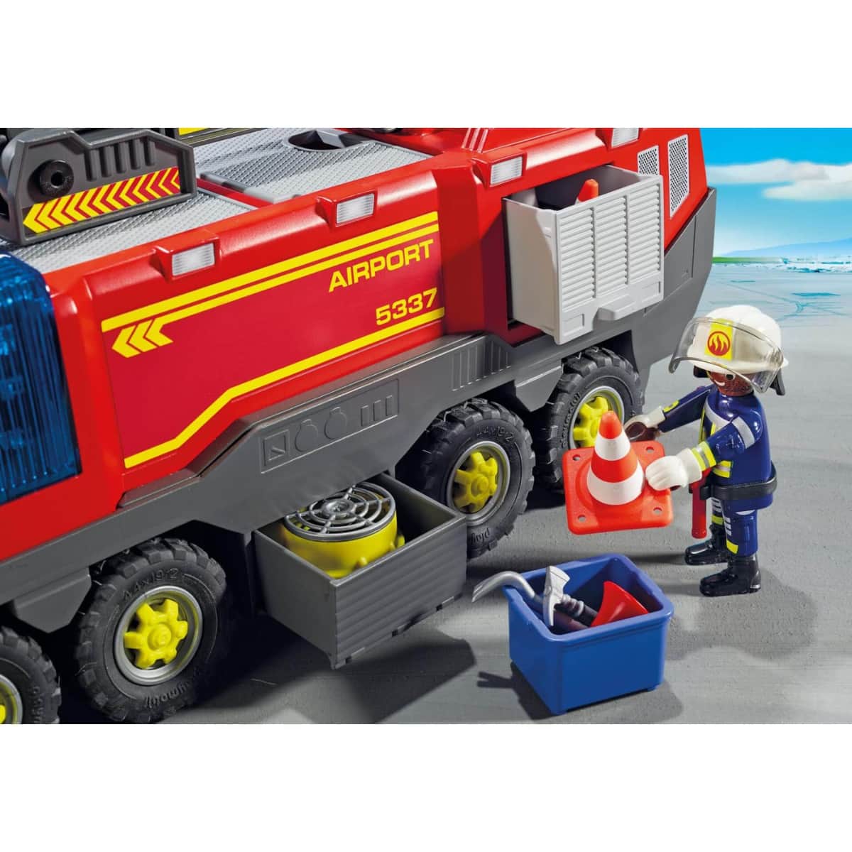Playmobil City Action Airport Fire Engine Playset Unisex, 5-7 Years