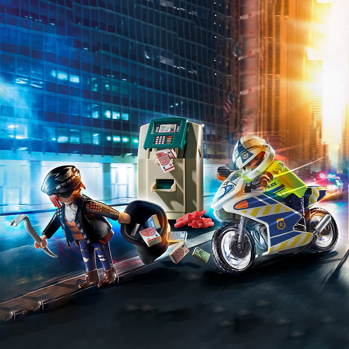 بلاي موبيل سيتي أكشن مطاردة سارق بنك للجنسين، 5-7 سنوات