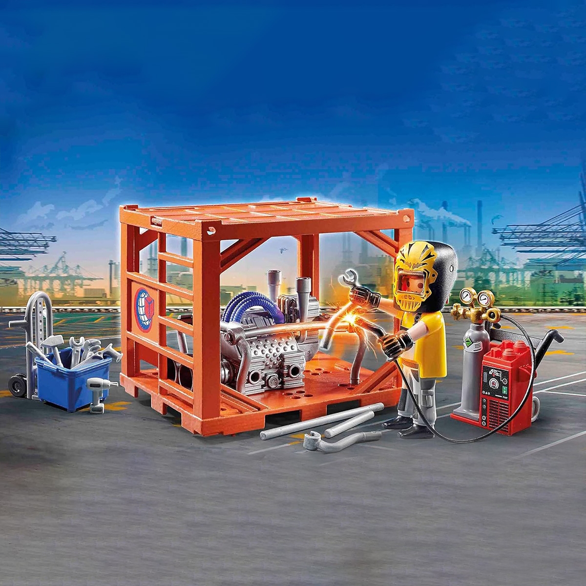 بلاي موبيل سيتي أكشن مصنع الحاويات للجنسين، 5-7 سنوات