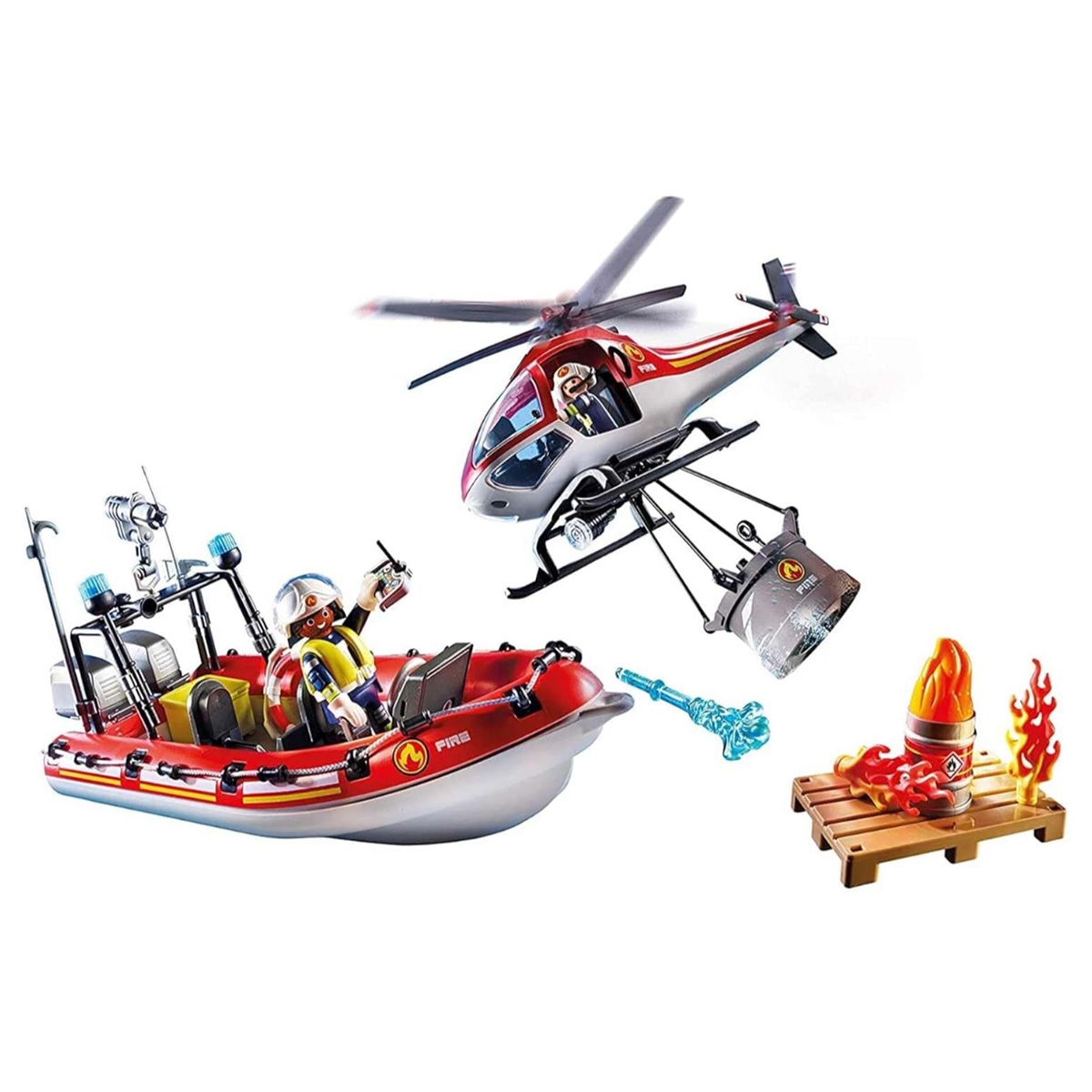 بلاي موبيل مجموعة مهمة إنقاذ من الحرائق من سيتي أكشن للجنسين، 5-7 سنوات