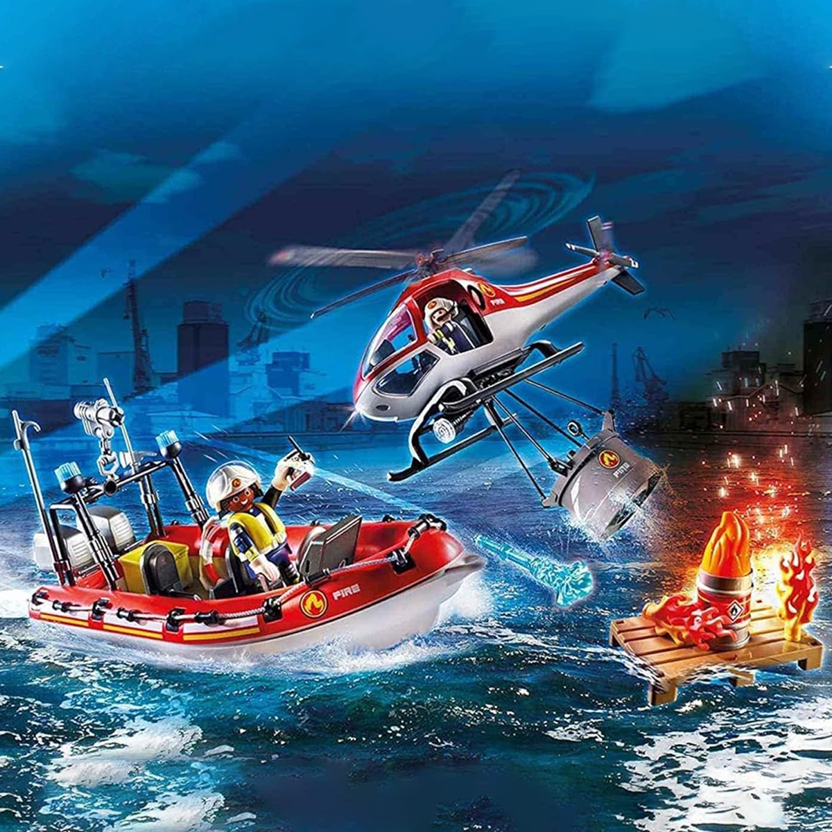 بلاي موبيل مجموعة مهمة إنقاذ من الحرائق من سيتي أكشن للجنسين، 5-7 سنوات