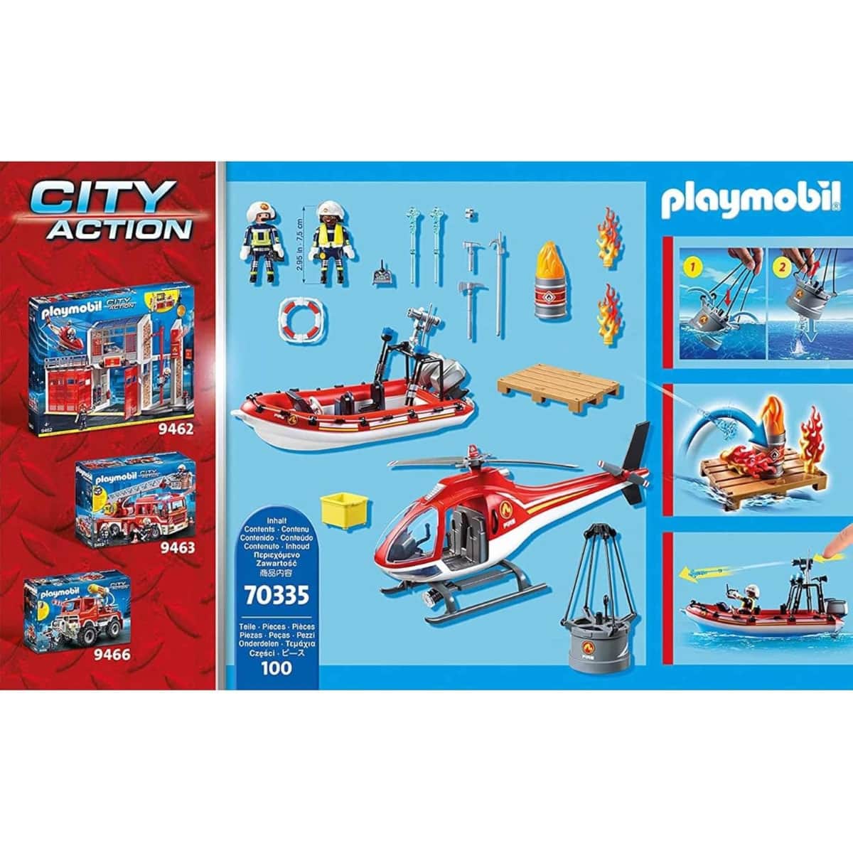 Playmobil City Action Fire Rescue Mission Playset Unisex, 5-7 Years