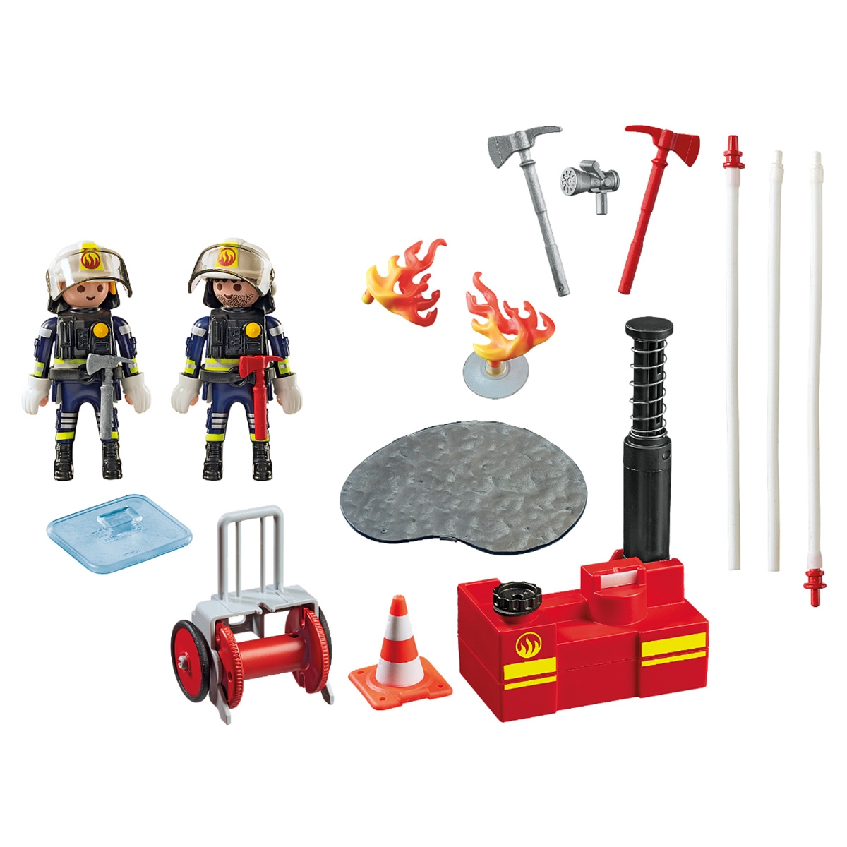 Playmobil City Action Firefighting Operation with Water Pump Playset Unisex, 5-7 Years