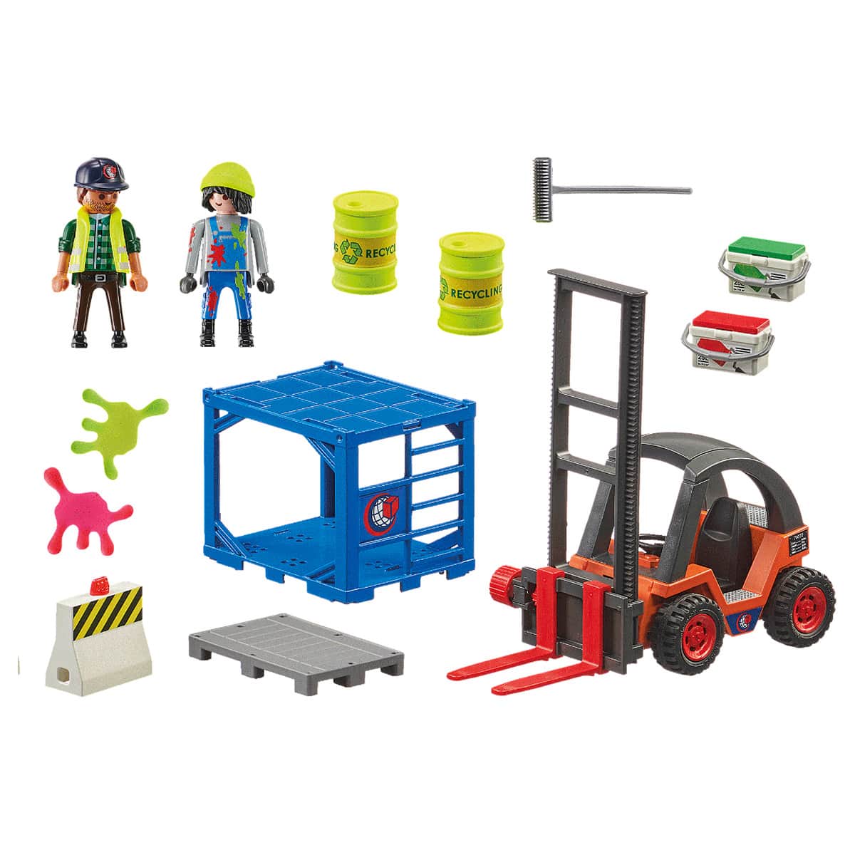 Playmobil City Action Forklift with Freight Playset Unisex, 5-7 Years