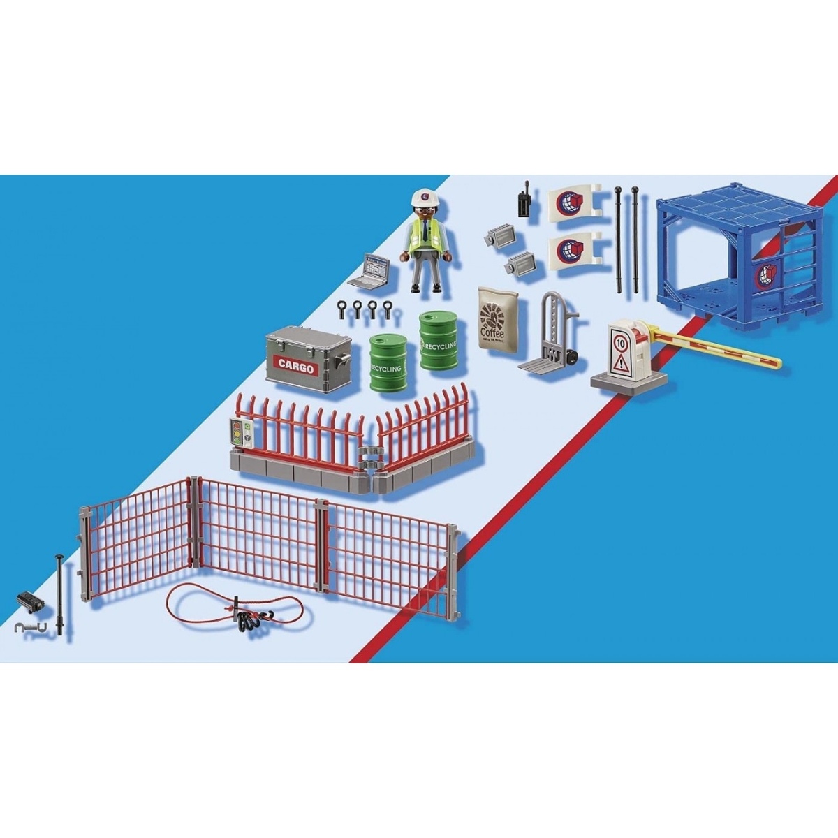 Playmobil City Action Freight Storage Playset Unisex, 5-7 Years