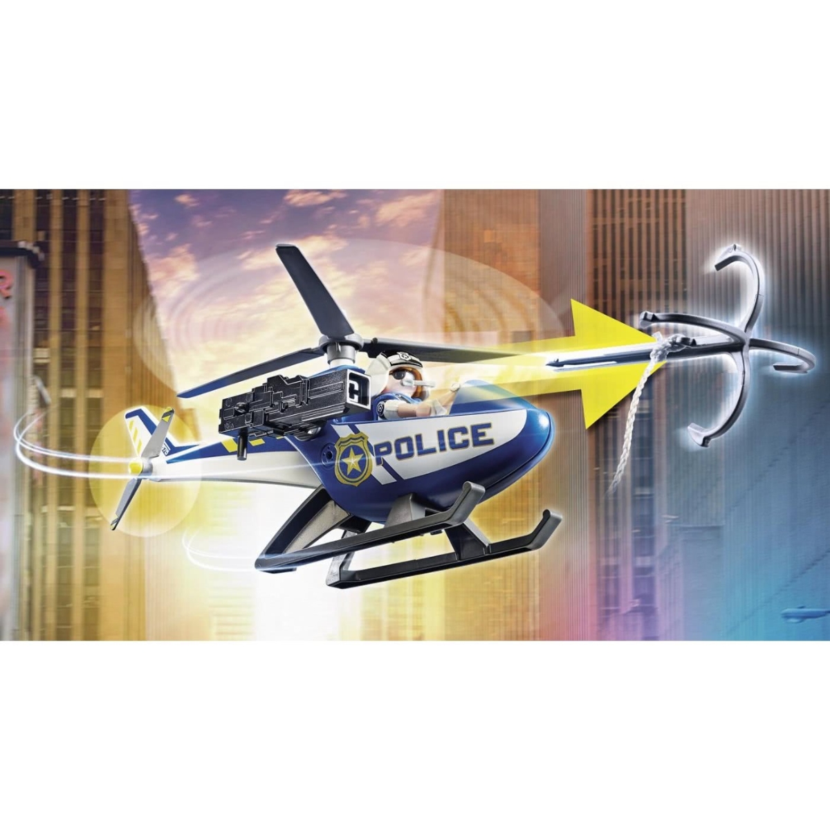 بلاي موبيل سيتي أكشن مطاردة هليكوبتر مع شاحنة هاربة للجنسين، 5-7 سنوات