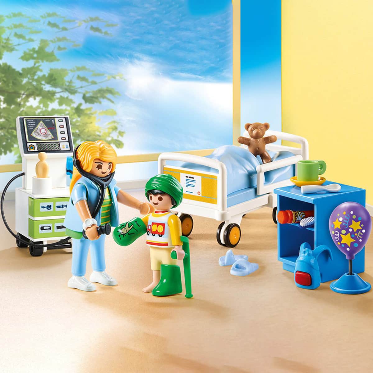 Playmobil City Life Children's Hospital Room Playset Unisex, 5-7 Years