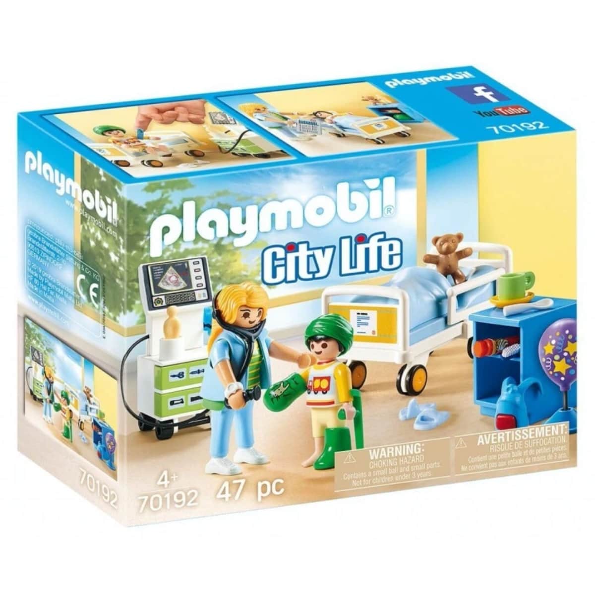 Playmobil City Life Children's Hospital Room Playset Unisex, 5-7 Years