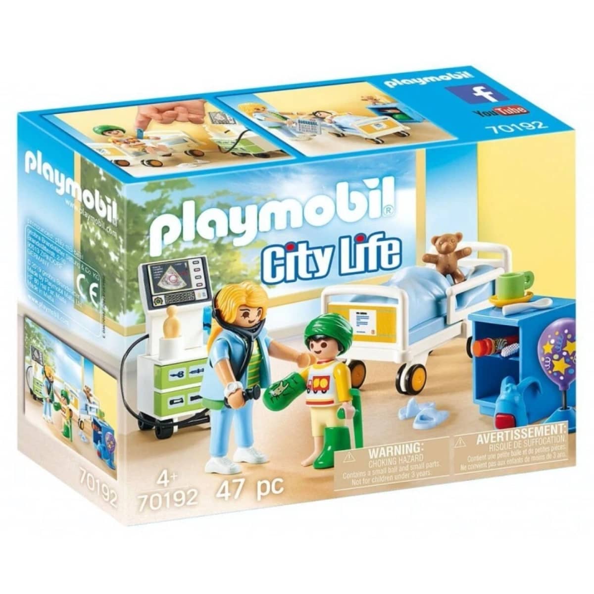 Playmobil City Life Children's Hospital Room Playset Unisex, 5-7 Years