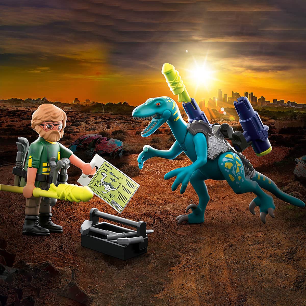 Playmobil Dino Rise Deinonychus: Ready for Battle Playset Unisex, 5-7 Years