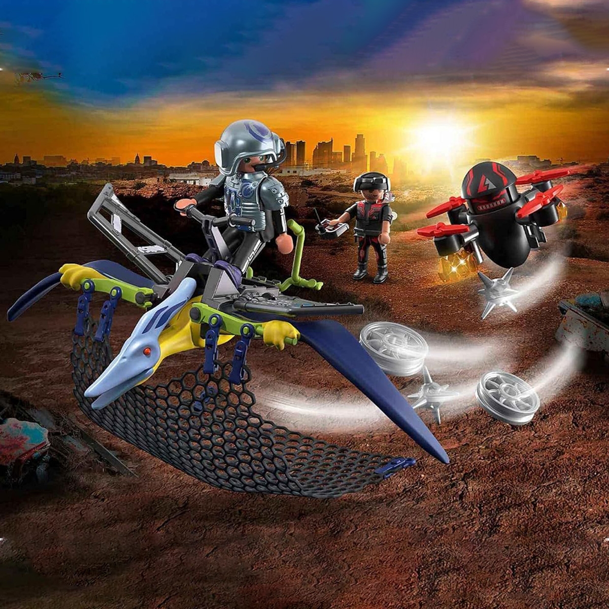 Playmobil Dino Rise Pteranodon: Drone Strike Playset Unisex, 5-7 Years