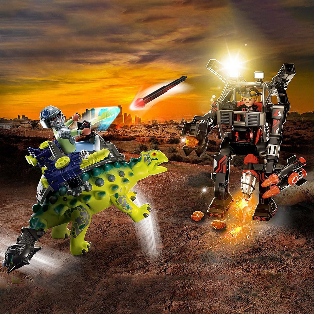 Playmobil Dino Rise Saichania: Invasion of the Robot Playset Unisex, 5-7 Years