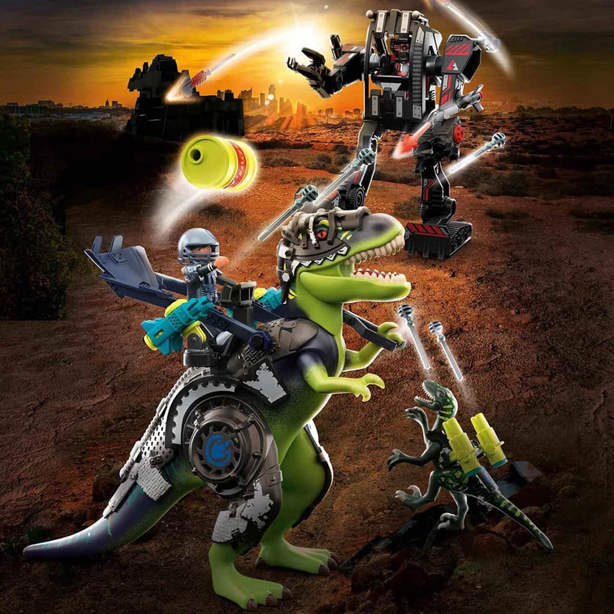 Playmobil Dino Rise T-Rex: Battle of the Giants Playset Unisex, 5-7 Years