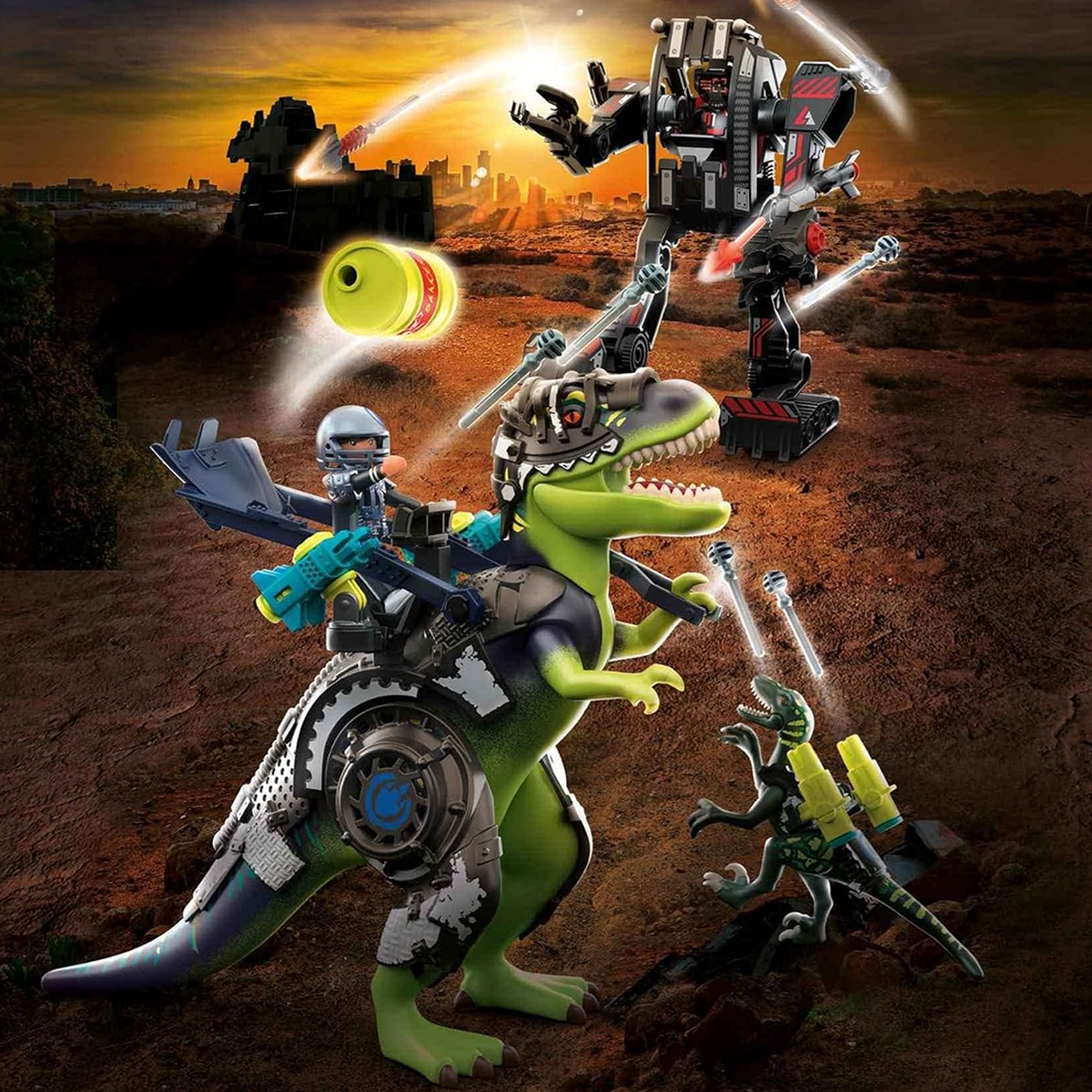Playmobil Dino Rise T-Rex: Battle of the Giants Playset Unisex, 5-7 Years