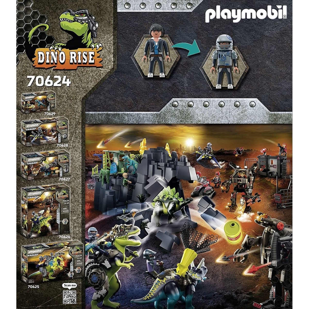 Playmobil Dino Rise T-Rex: Battle of the Giants Playset Unisex, 5-7 Years