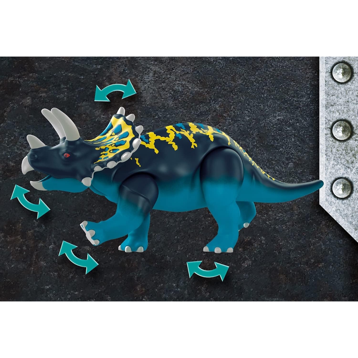Playmobil Dino Rise Triceratops: Battle for the Legendary Stones Playset Unisex, 5-7 Years