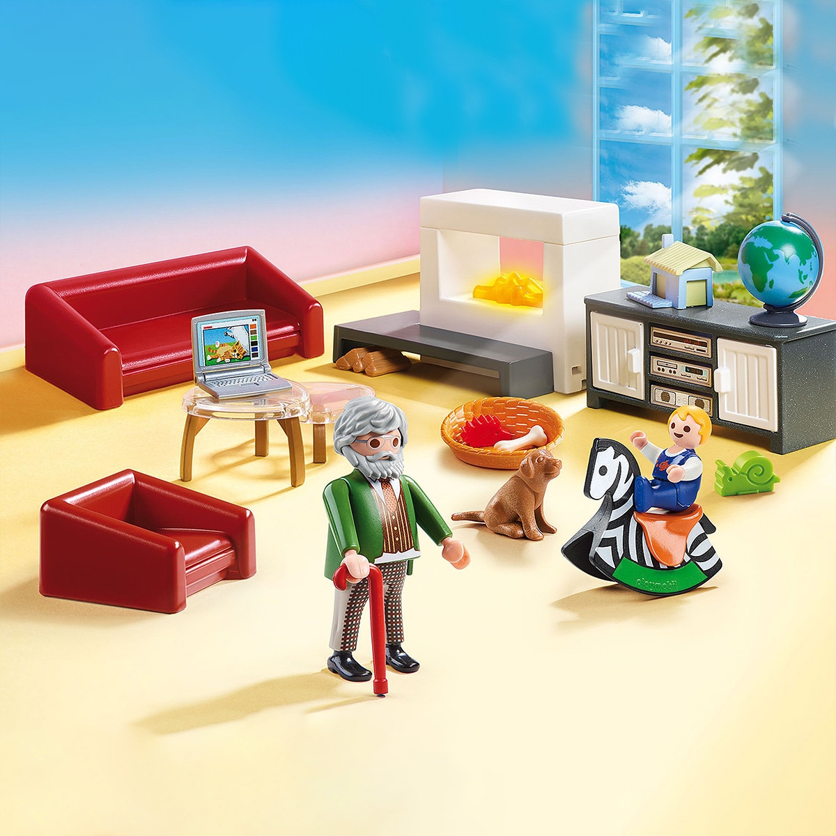 Playmobil Dollhouse Comfortable Living Room Playset Unisex, 5-7 Years