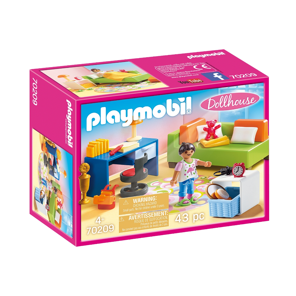 Playmobil Dollhouse Teenager's Room Playset Unisex, 5-7 Years
