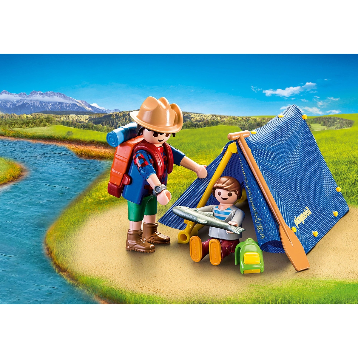 Playmobil Family Fun Camping Adventure Carry Case Playset Unisex, 5-7 Years