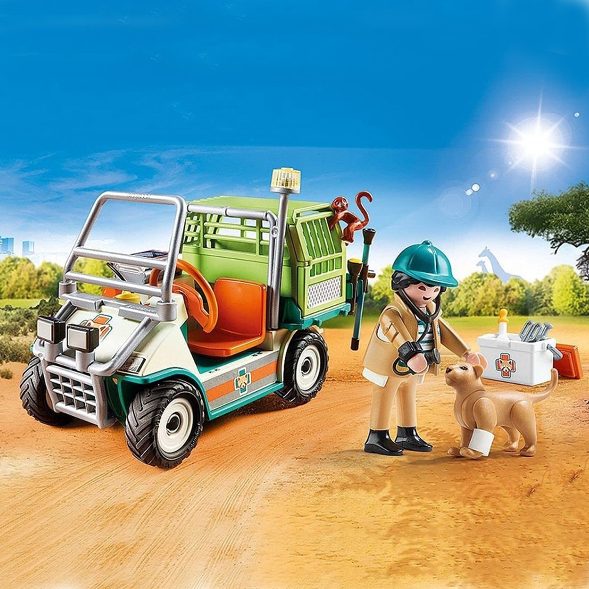 Playmobil Family Fun Zoo Vet with Medical Cart Playset Unisex, 5-7 Years