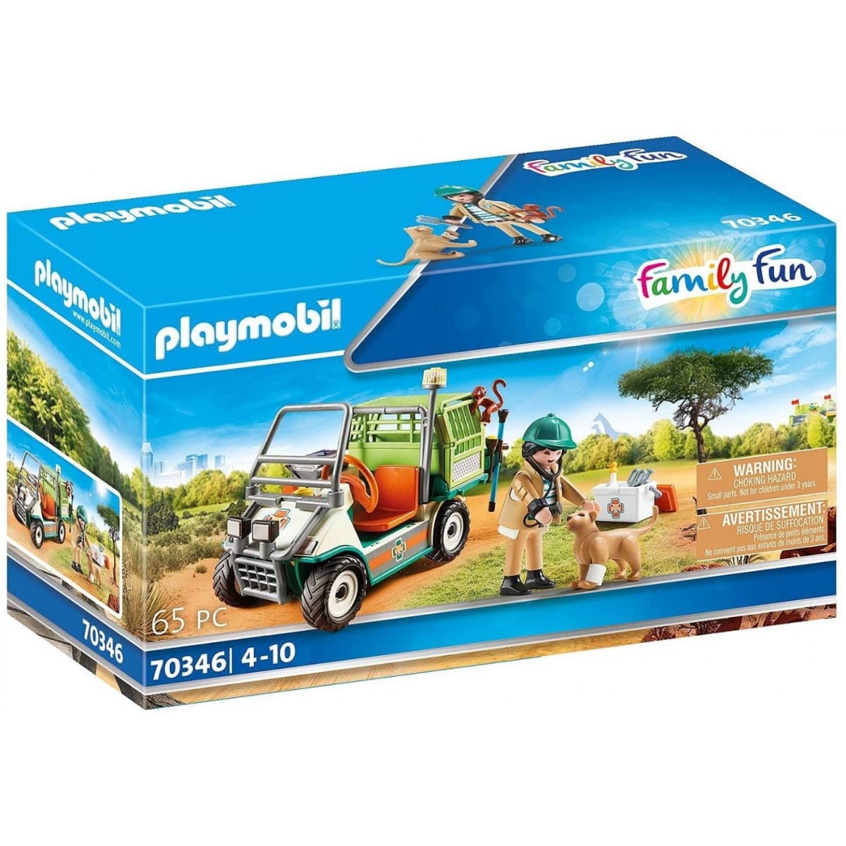 Playmobil Family Fun Zoo Vet with Medical Cart Playset Unisex, 5-7 Years