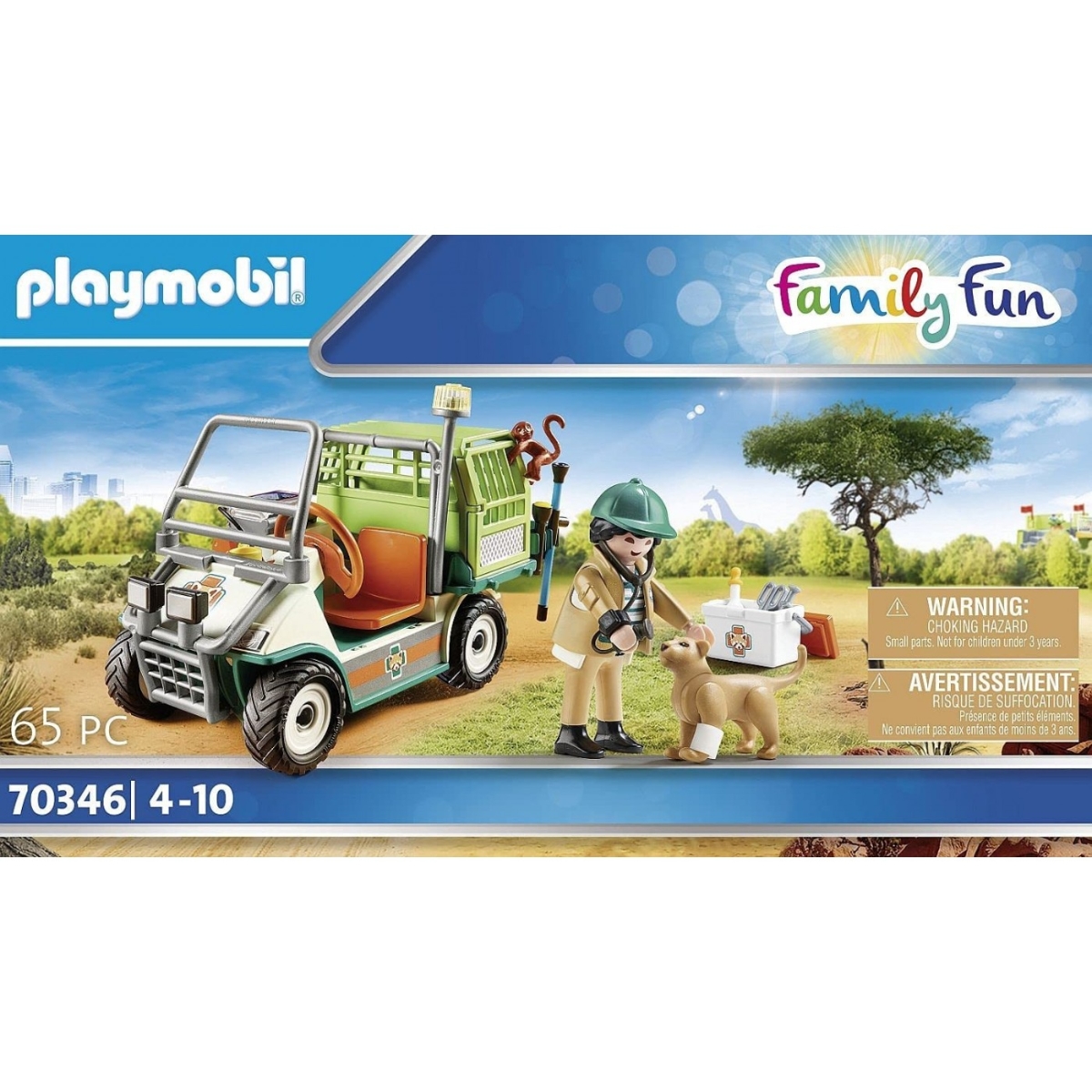 Playmobil Family Fun Zoo Vet with Medical Cart Playset Unisex, 5-7 Years
