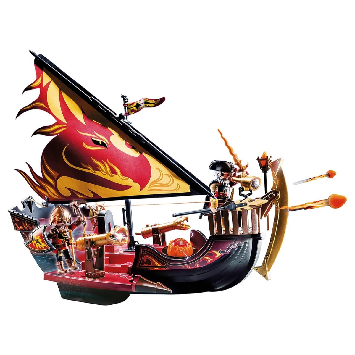 Playmobil Novelmore Burnham Raiders Fire Ship Playset Unisex, 5-7 Years