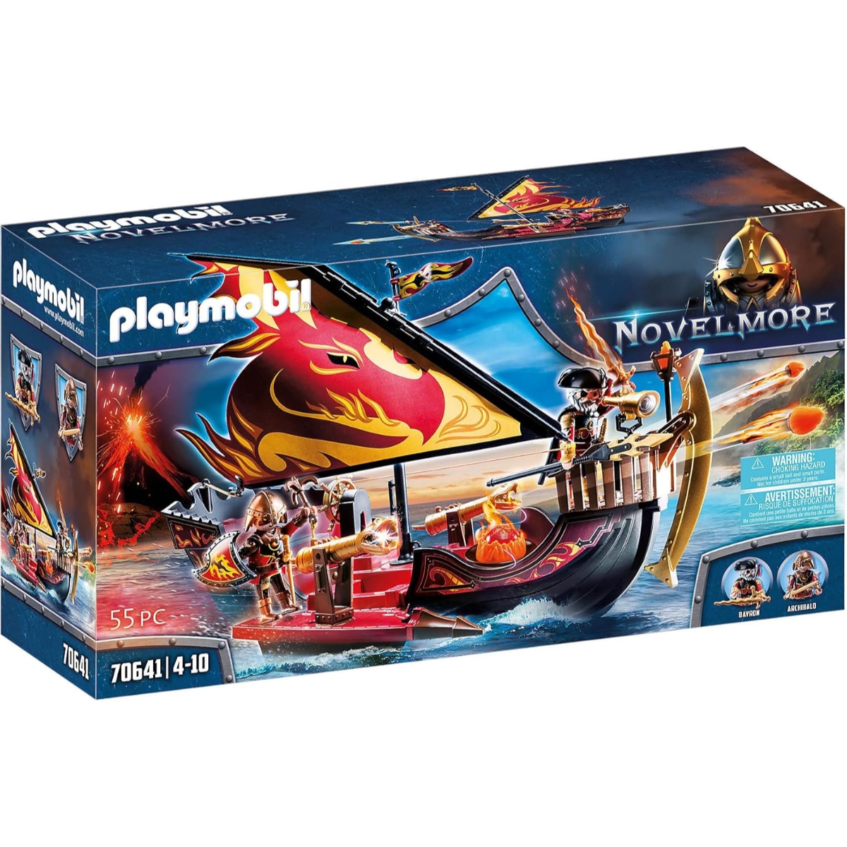 Playmobil Novelmore Burnham Raiders Fire Ship Playset Unisex, 5-7 Years