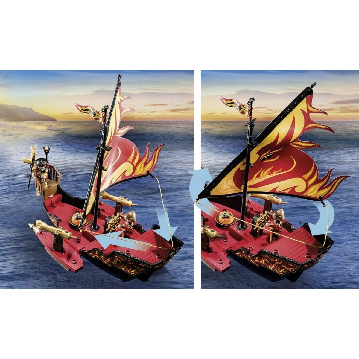 Playmobil Novelmore Burnham Raiders Fire Ship Playset Unisex, 5-7 Years