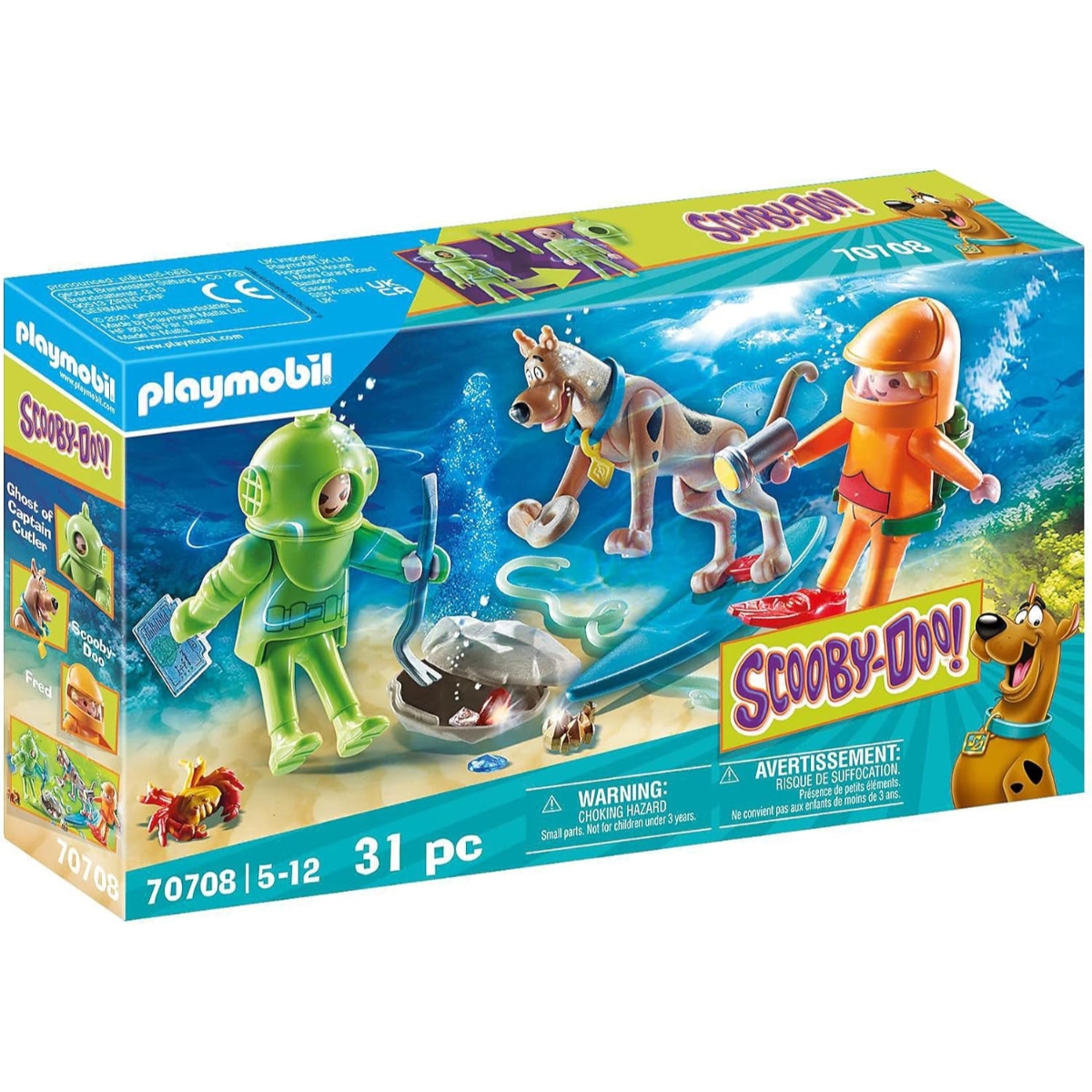 Playmobil Scooby-Doo! Adventure with Ghost of Captain Cutler Playset Unisex, 5-7 Years