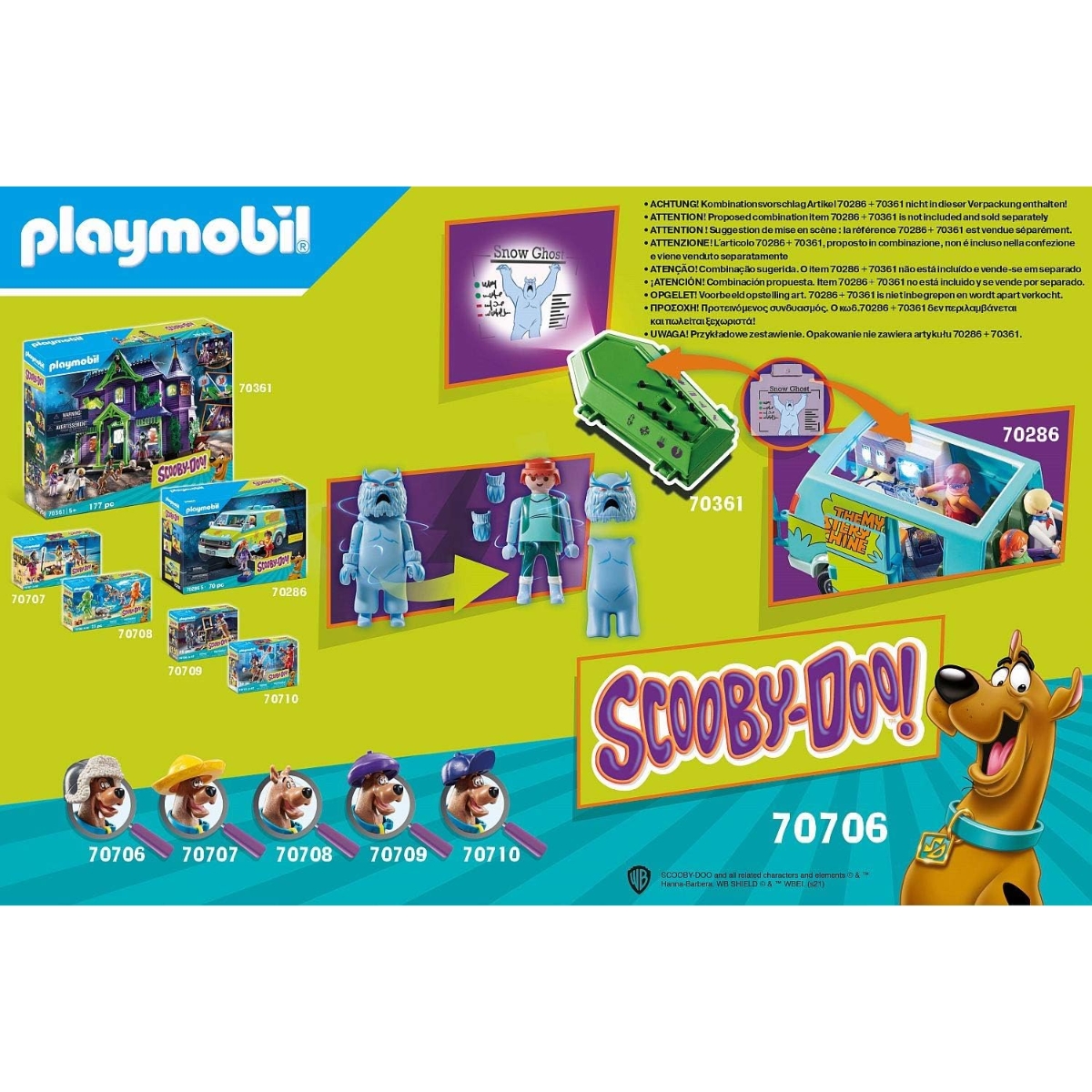 Playmobil Scooby-Doo! Adventure with Snow Ghost Playset Unisex, 5-7 Years