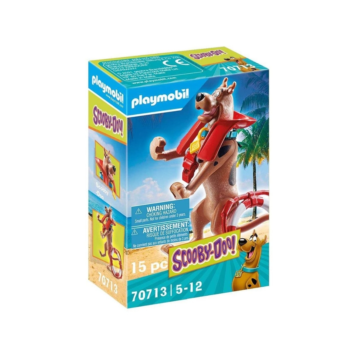 Playmobil Scooby-Doo Collectible Lifeguard Figure Playset Playset Unisex, 5-7 Years