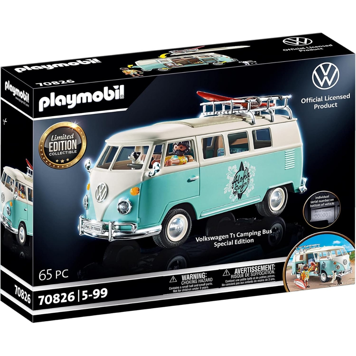 Playmobil Special Edition Volkswagen T1 Camping Bus Playset Unisex, 5-7 Years
