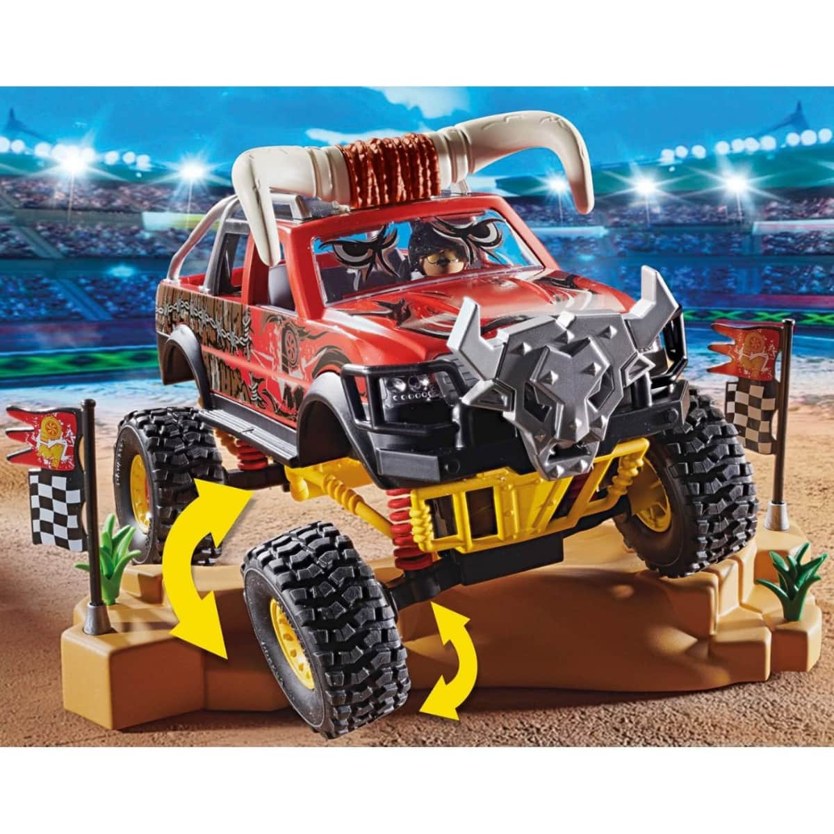 Playmobil Stunt Show Bull Monster Truck Playset Unisex, 5-7 Years