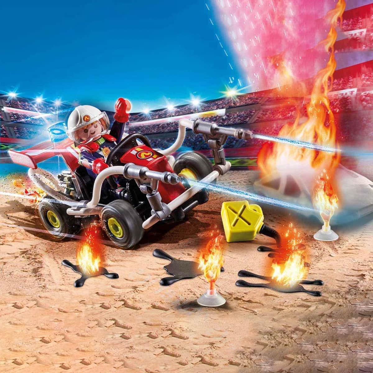 Playmobil Stunt Show Fire Quad Playset Unisex, 5-7 Years