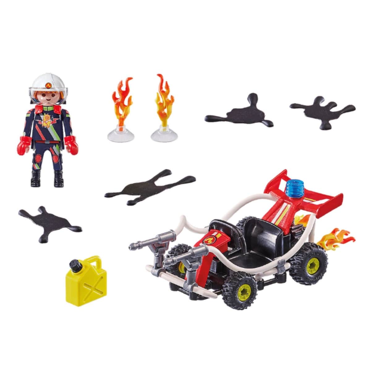 Playmobil Stunt Show Fire Quad Playset Unisex, 5-7 Years