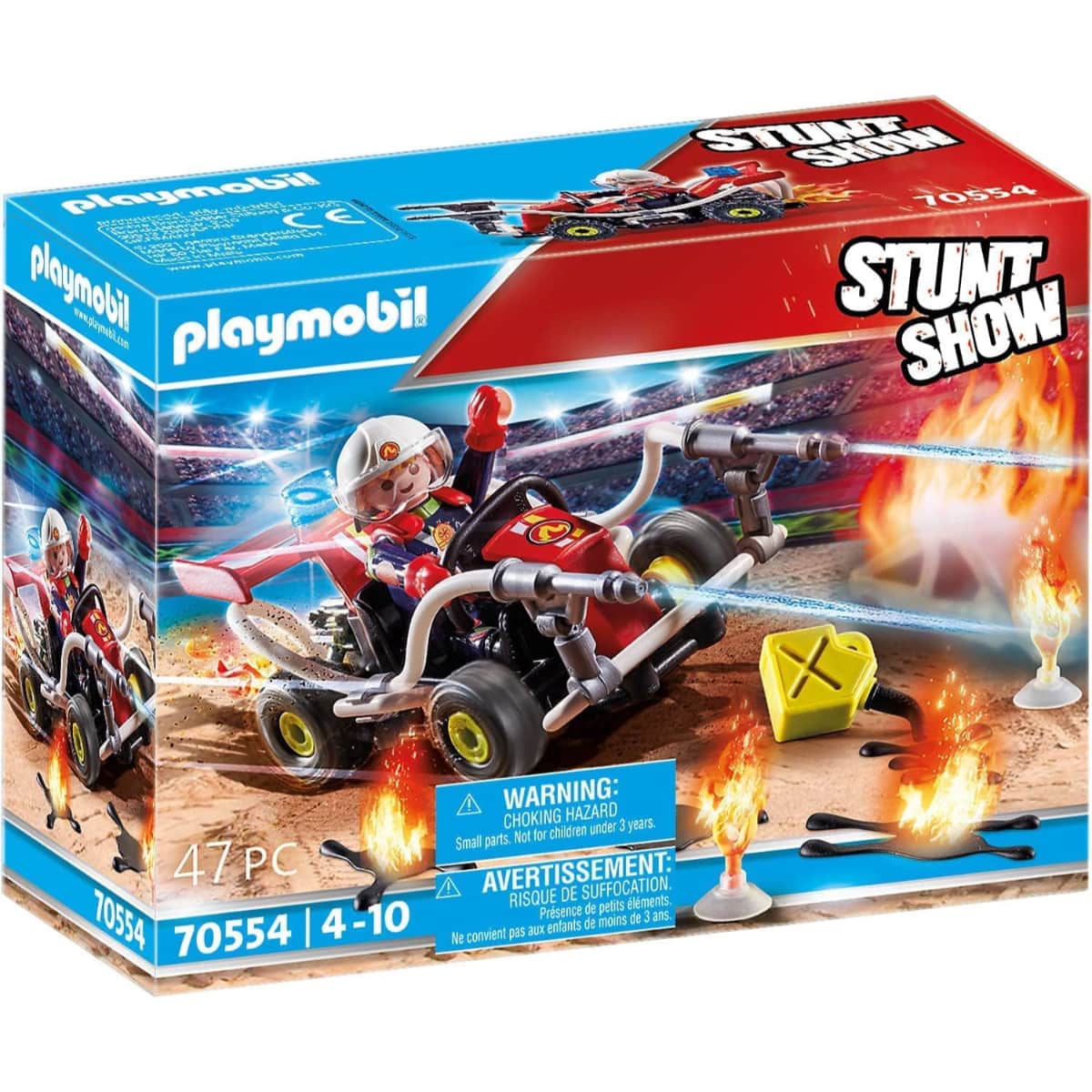 Playmobil Stunt Show Fire Quad Playset Unisex, 5-7 Years