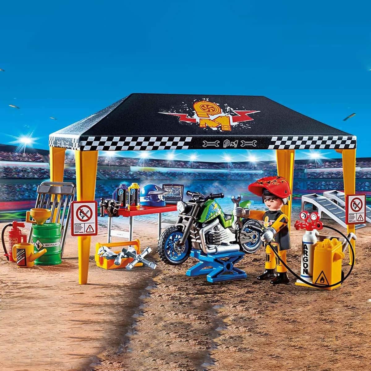 Playmobil Stunt Show Service Tent Playset Unisex, 5-7 Years