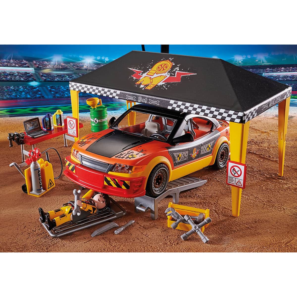 Playmobil Stunt Show Service Tent Playset Unisex, 5-7 Years