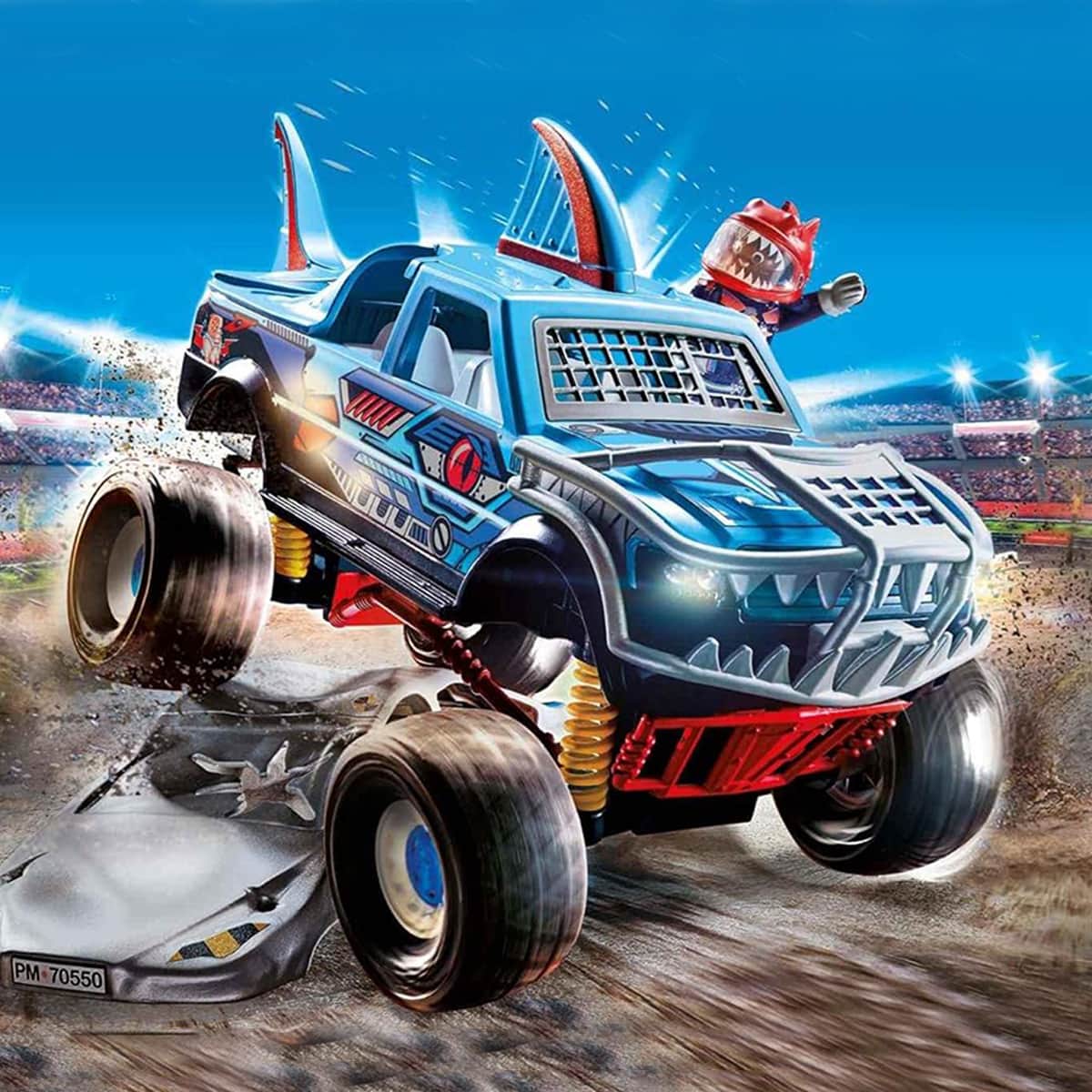 Playmobil Stunt Show Shark Monster Truck Playset Unisex, 5-7 Years