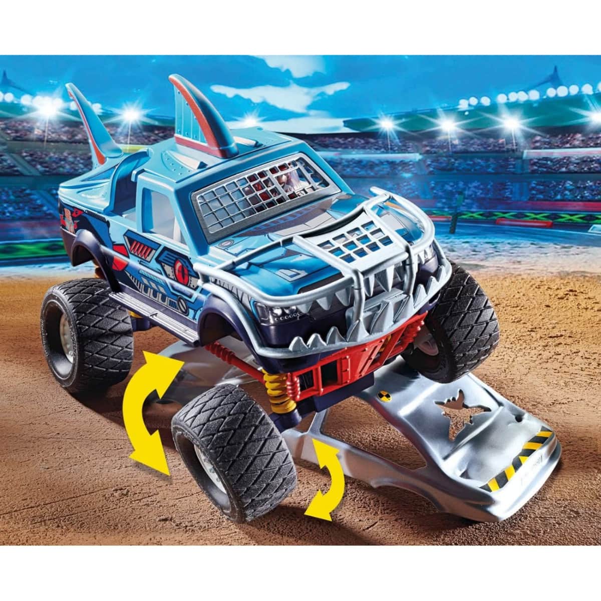 Playmobil Stunt Show Shark Monster Truck Playset Unisex, 5-7 Years