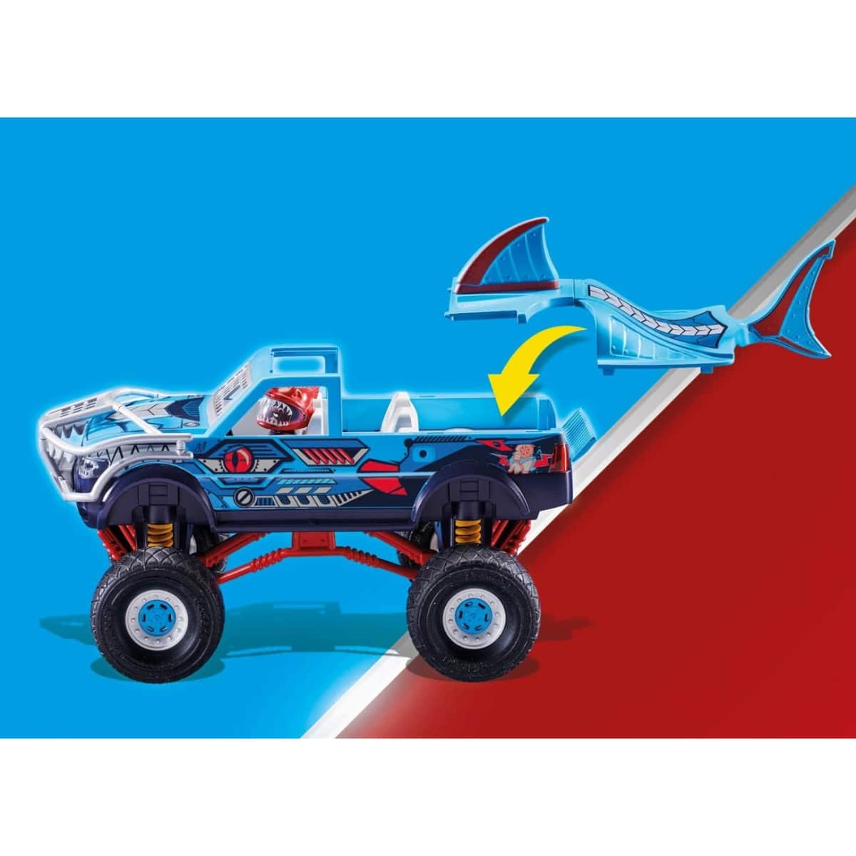 Playmobil Stunt Show Shark Monster Truck Playset Unisex, 5-7 Years