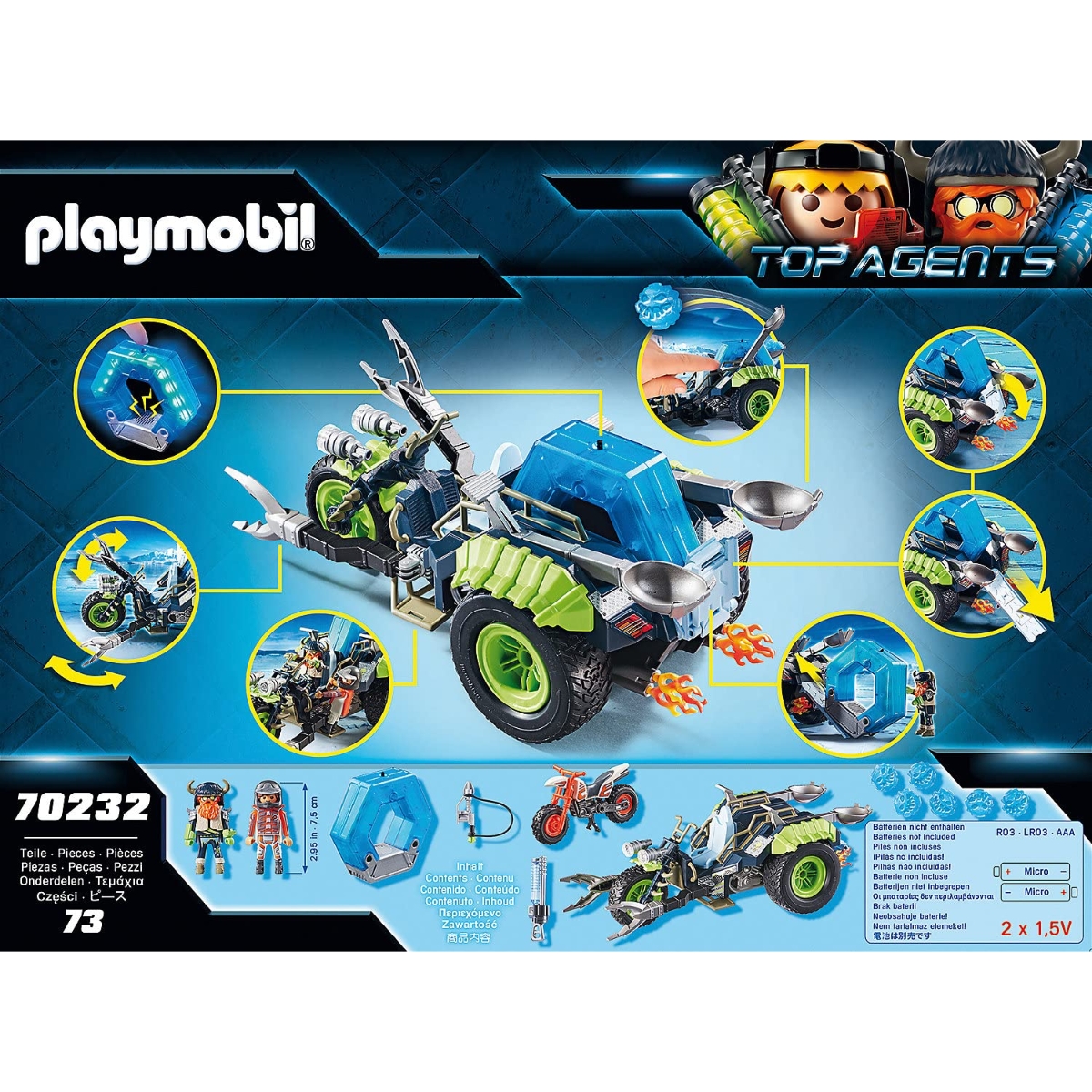 Playmobil Top Agents Arctic Rebels Ice Trike Playset Unisex, 5-7 Years