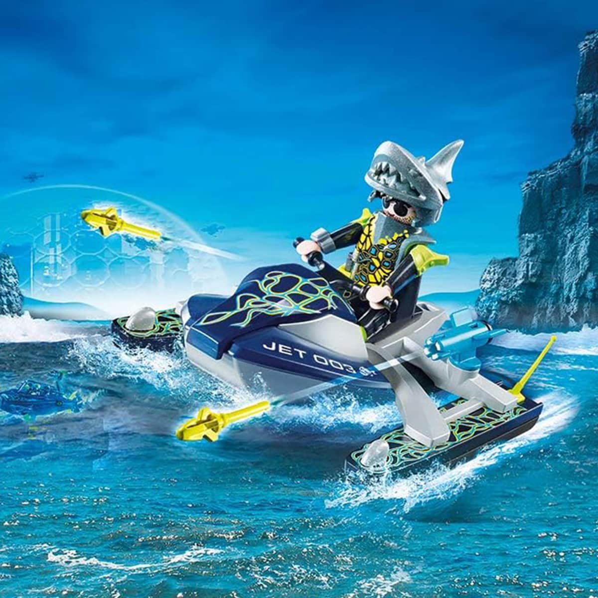 بلاي موبيل مجموعة لعب عملاء القمة SHARK روكيت رافتر للجنسين، 5-7 سنوات