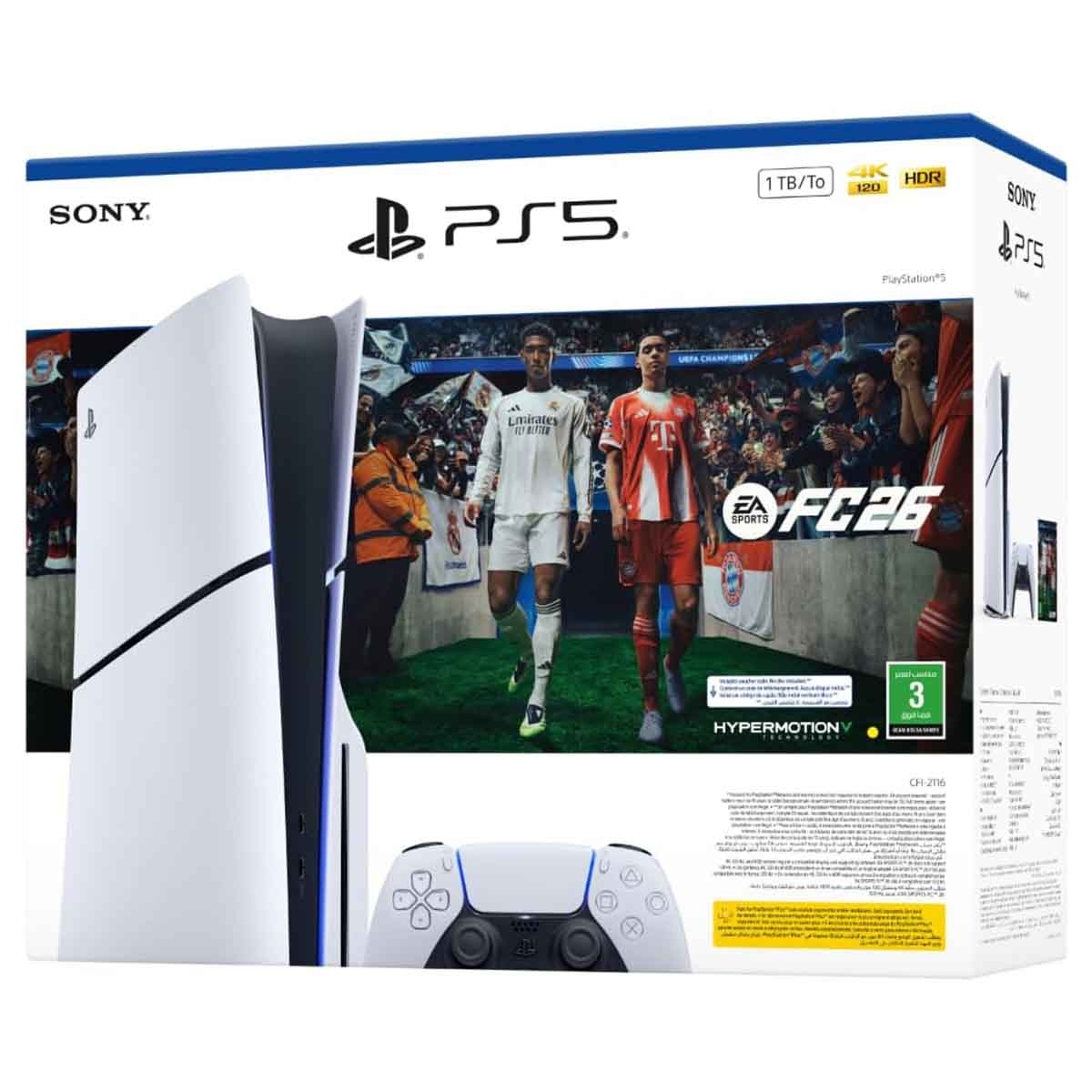 Sony PS5 Blu-ray Disc 1TB with EA Sports FC26 (KSA Version) Bundle
