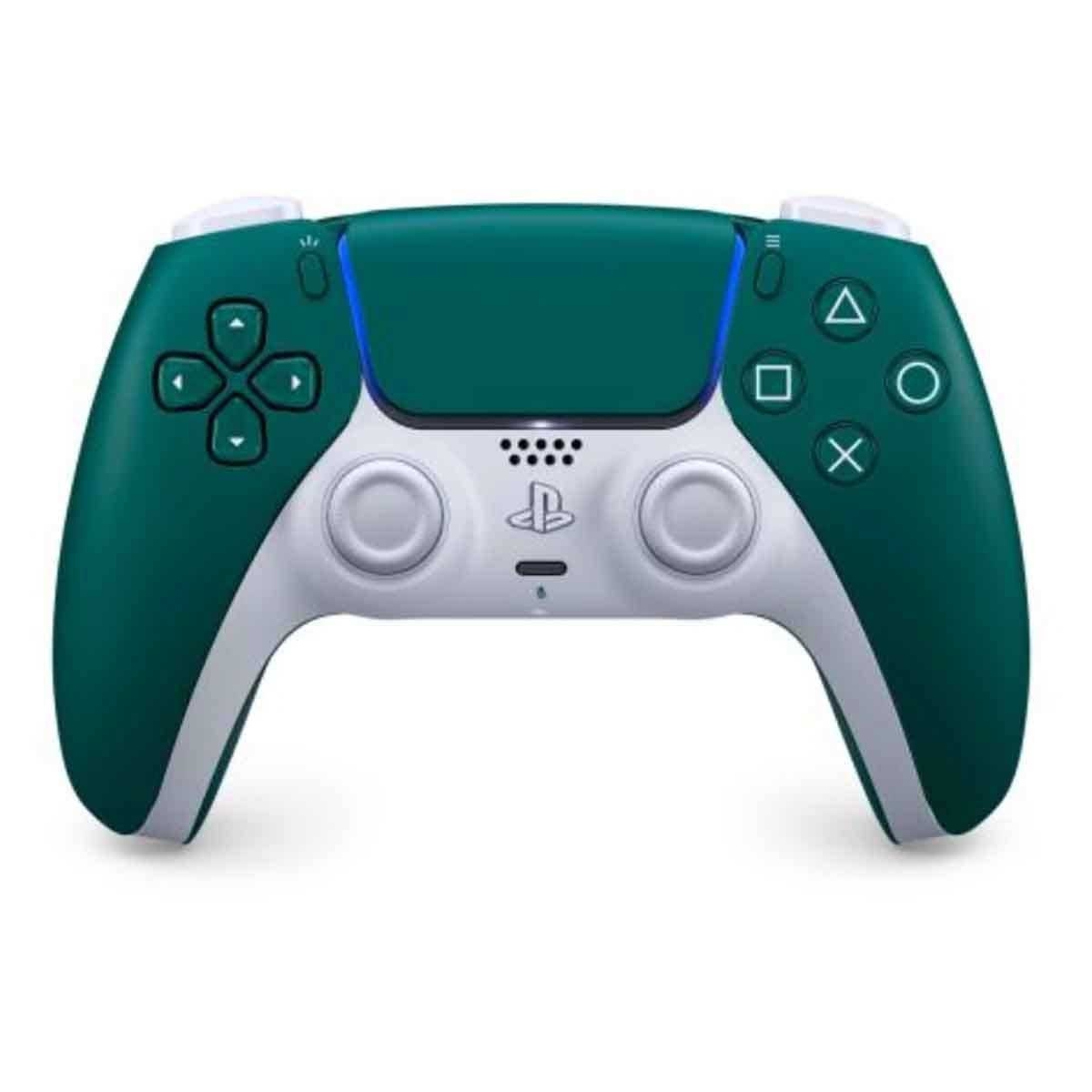 سوني بلايستيشن 5 الإصدار الرقمي سعة 825 جيجابايت و إف سي 26 (نسخة السعودية) مع حزمة وحدة تحكم دوال سينس ألباين غرين