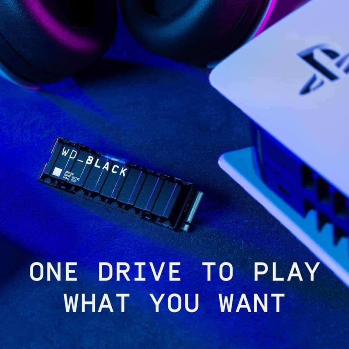 Sony PlayStation 5 Digital Edition - Official KSA Version + Western Digital NVMe SSD with Heatsink 1TB + DualSense Wireless Controller Bundle