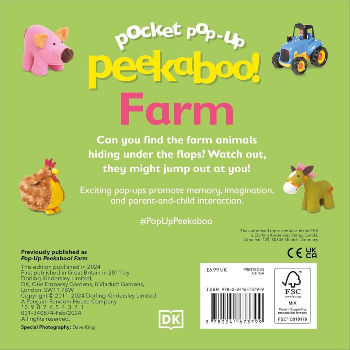 Pocket Pop-Up Peekaboo! Farm تأليف دي كيه - 1 فبراير 2024